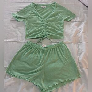 Colsie Green Two-Piece Lounge Set